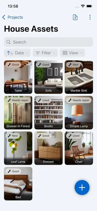 Inventory in minutes screen in Retinelle