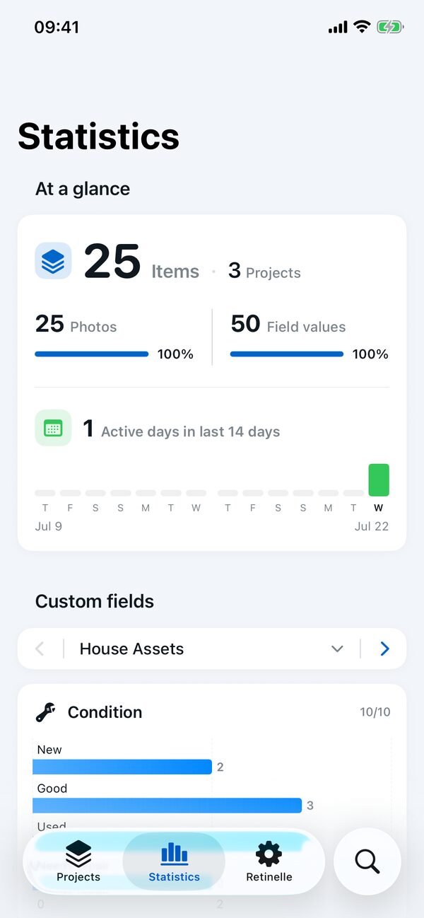 Retinelle app screenshot