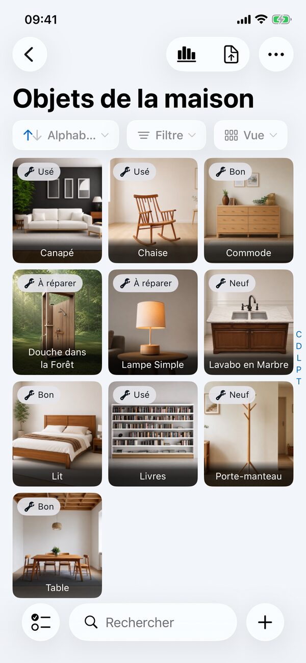 Capture d’écran de l’application Retinelle